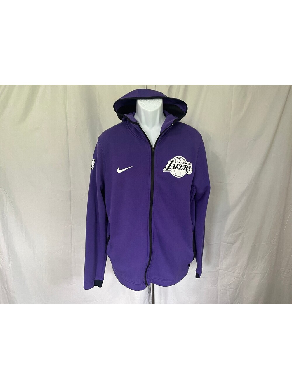 Nike Dri-Fit Men's Purple Black Full Zip Hoodie Jacket Large L EUC